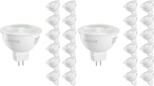 Miniatura 9 de Linkind Bombilla LED MR16 regulable, GU5.3 con base de dos pines GU5.3, 6.5 W (equivalente a 70 W) 3000 K blanco cálido 640 lm MR16, luces