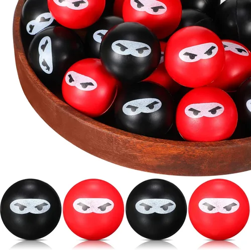 20 bolas ninja para aliviar el estrés, bolas sensoriales para el estrés a granel para niños y adultos, juguete de poliuretano elástico suave para