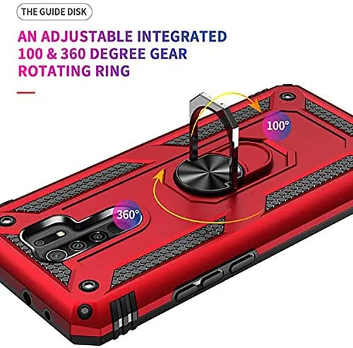 Miniatura 3 de Funda para Xiaomi Redmi 9 de 6.53 pulgadas con protector de pantalla de vidrio templado [2 unidades], híbrida resistente de doble capa