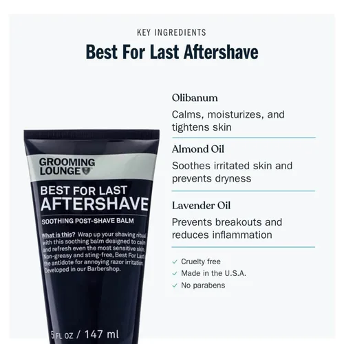 Miniatura 2 de Grooming Lounge Lo mejor para el último después del afeitado, bálsamo calmante después del afeitado, calma instantáneamente la piel irritada