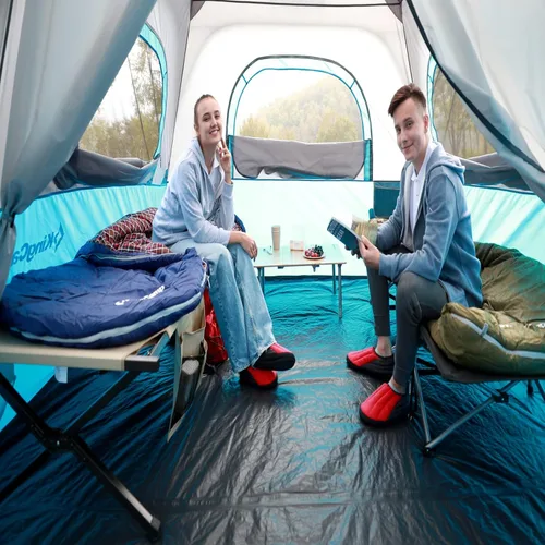 Miniatura 7 de KingCamp Sacos de dormir de franela para adultos, accesorios de campamento para clima frío, mochilero, clima fresco y cálido, saco de dormir de 3