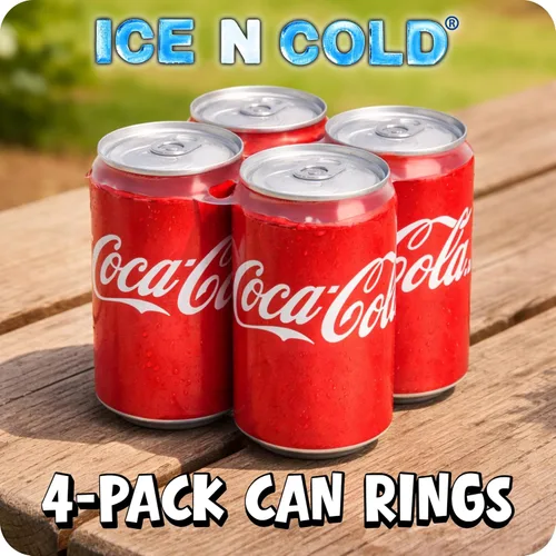 Miniatura 3 de ICE N COLD Paquete de 4 anillos (rollo de 1000 quilates) ajuste universal, se adapta a todas las latas de cerveza/soda de 12 onzas Envío rápido