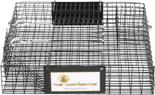 Rugged Ranch Trampa para Ardillas Listadas Chipmunkinator de Captura Múltiple Individual, Jaula de Alambre, 14.5"x4"x4.5" - Captura y Liberación en