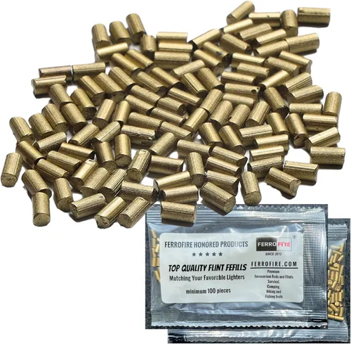 Miniatura 7 de Paquete de 100 pedernales de repuesto prémium compatibles con encendedores Zippo Clipper Piedra de pedernal ferrocerio de larga duración