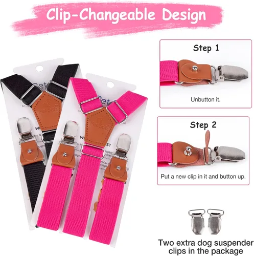 Miniatura 7 de Pet Soft Tirantes de pañales para perro hembra, 2 piezas, tirantes para falda de perro, vestido, Negro, rosa, marrón, burdeos