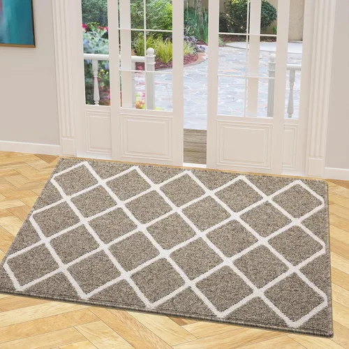 Miniatura 12 de Finchitty Alfombra para Puerta Interior, Resistente a la Suciedad y Absorbente, de Perfil Bajo, Antideslizante, Lavable, Alfombras de Piso