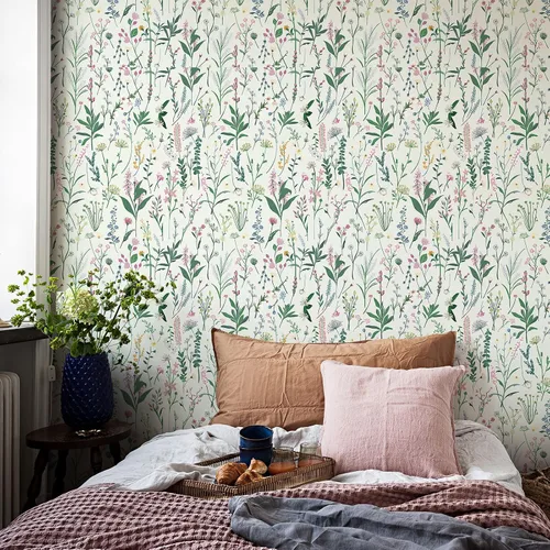 Miniatura 3 de Papel pintado floral JiffDiff despegar y pegar 118" x 17.3" papel pintado para baño papel pintado de flores silvestres papel de contacto de vinilo