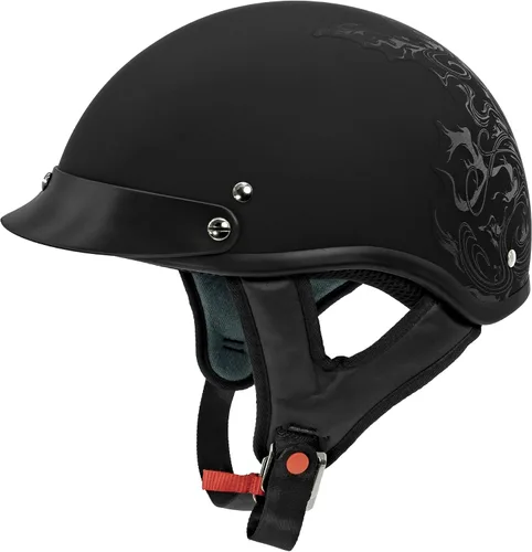 Miniatura 7 de VCAN Cruiser - Casco de motocicleta sólido, cobertura de media cara