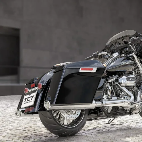 Miniatura 9 de TCT-MOTORPARTS - Alforjas extendidas de 5 pulgadas con tapas de bocina de 6 x 9 pulgadas para Harley 2014-2024 Touring Road King Street Electra