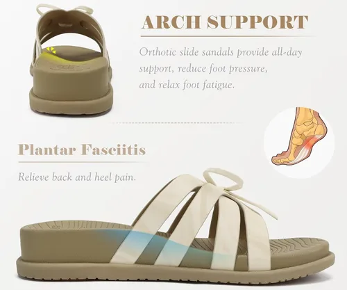 Miniatura 3 de COFACE Sandalias ortopédicas elegantes para mujer, puntera cuadrada, cómodas, gruesas, atléticas, para recuperación, caminar, ligeras, de espuma