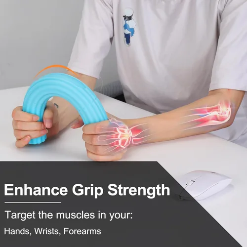Miniatura 2 de Barra Fortalecedora de Terapia Flex para Codo de Tenista, Codo de Golfista, Tendinitis - Barra de Resistencia de Terapia Física para Alivio del Azul