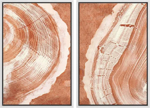 Miniatura 98 de SIGNWIN Lienzo enmarcado para pared, ilustraciones abstractas texturizadas en tonos beige terrosos, arte moderno, decorativo, contemporáneo