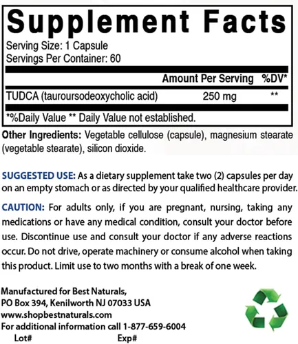 Best Naturals TUDCA 250mg y NAC 600 mg