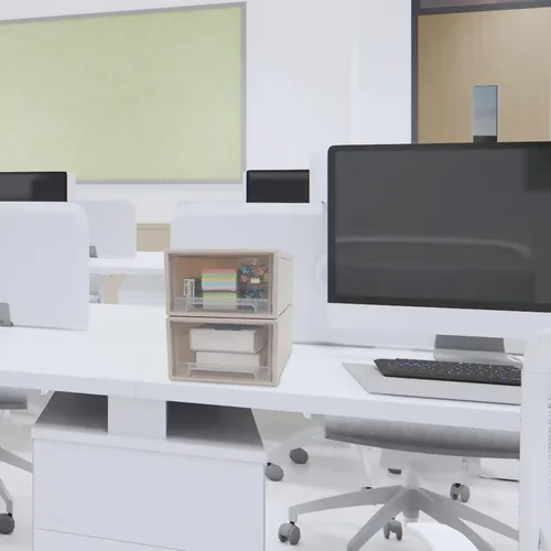Miniatura 5 de Cajón de almacenamiento apilable de plástico de 6 cuartos de galón, 3 paquetes