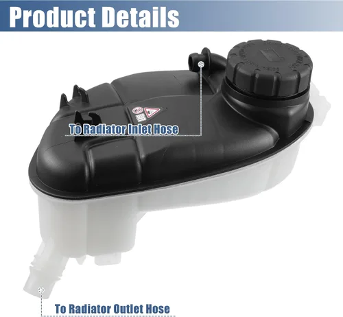 Miniatura 5 de X AUTOHAUX Tanque de depósito de radiador de refrigerante 2465000049 Botella de expansión de desbordamiento de refrigerante con tapa y sensor