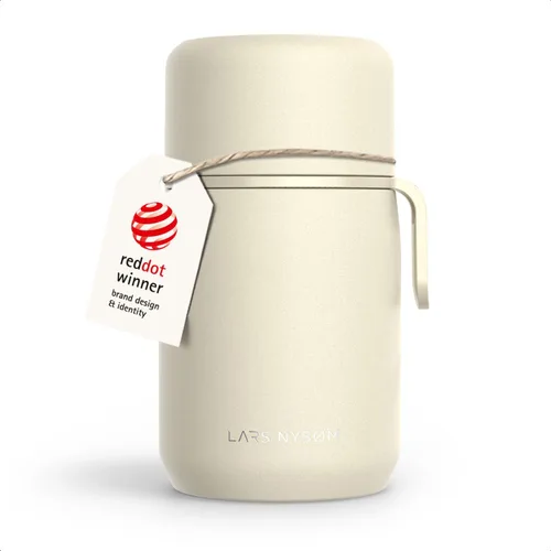 Miniatura 20 de LARS NYSØM Tarro de alimentos con aislamiento al vacío de acero inoxidable - Olla de almuerzo y frasco de almuerzo a prueba de fugas para alimentos