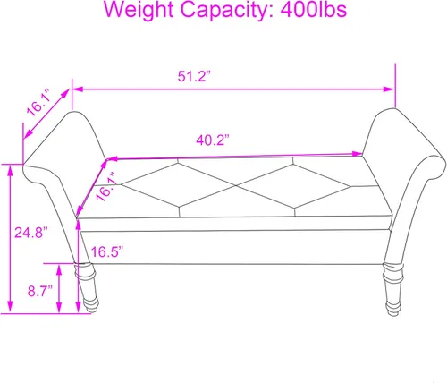 Miniatura 2 de Changjie Furniture Banco de almacenamiento moderno copetudo, banco de entrada con almacenamiento para sala de estar y dormitorio (bronceado)