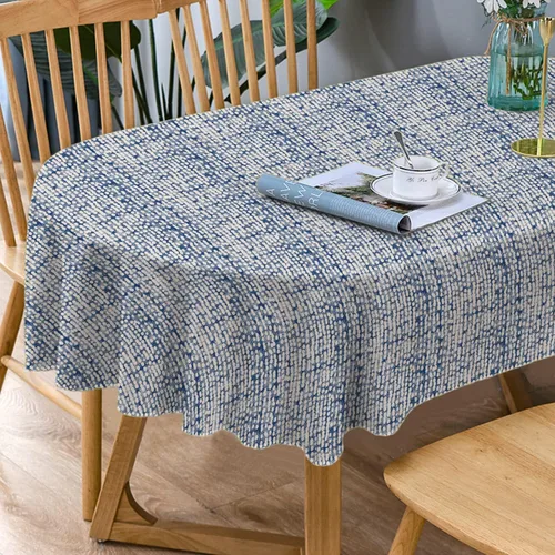 Miniatura 8 de Bnejvif Mantel ovalado de tela con estampado de girasol, para primavera y verano, impermeable, sin arrugas, duradero para mesas, 54 x 72 pulgadas