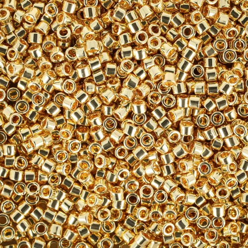 Miniatura 2 de Miyuki Cuentas de semillas Delica – Tamaño 11/0 (0.063 in), DB0031, chapado en oro de 24 quilates, 0.25 oz, aprox. 1440 cuentas, fabricado en Japón