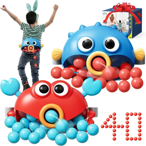 Skirfy Juegos de fiesta al aire libre para niños y adultos, juego de pelota agitadora con 40 bolas, divertidos juguetes para interiores y