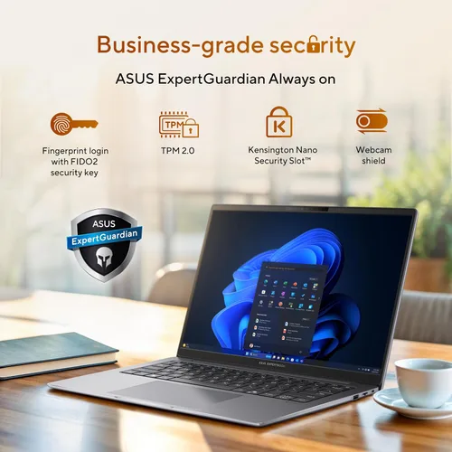 Miniatura 5 de ASUS ExpertBook PM3 - Laptop empresarial de 14 pulgadas, procesador AMD Ryzen AI7 350, 32 GB de RAM, SSD de 1 TB, WiFi 7, Windows 11 Pro, gris