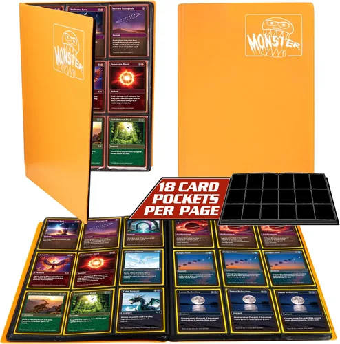 Miniatura 20 de Monster - Paquete de 25 protectores de página para tarjetas coleccionables con capacidad para 450 cartas coleccionables y 9 hojas de bolsillo