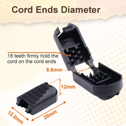 Miniatura 2 de 25 paquetes de puntas elásticas para cordones de zapatos, tapas de extremos de cordones de zapatos, cierres de cordones sin atado para tenis
