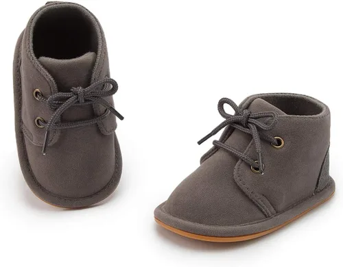 Miniatura 3 de Botas de nieve cálidas unisex para bebé, piel de piel para recién nacido, con cordones, suela de textura de goma antideslizante, zapatos de cuna