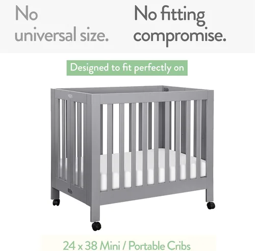 Miniatura 2 de Joey + Joan Mini sábanas bajeras portátiles de 24 x 38 pulgadas para cuna, compatibles con Dream on Me, Delta Porta Crib and Arms Reach Ideal Rosa