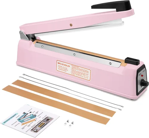 Miniatura 14 de METRONIC Sellador de impulso de 8 pulgadas, máquina selladora térmica manual para bolsas de plástico, selladores de bolsas retráctiles, máquina