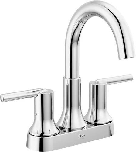 Miniatura 10 de Delta Grifo Trinsic Gold grifo de baño, grifo de lavabo de baño, centro de mesa, tecnología de sello de diamante, ensamblaje de drenaje de metal