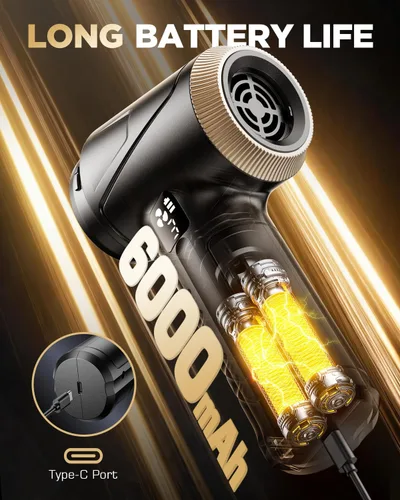 Miniatura 4 de Aspiradora de mano de succión de 26000 Pa con motor sin escobillas, mini aspiradora portátil 4 en 1 con 3 modos de succión, aspiradora inalámbrica