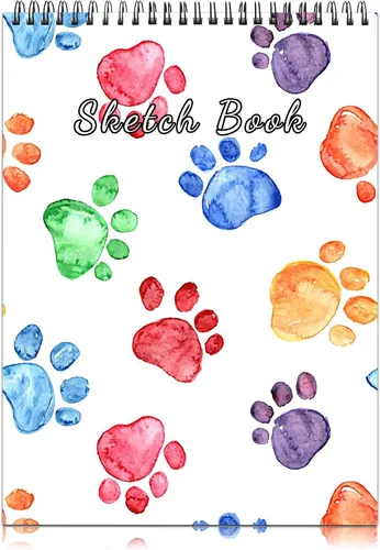 Cabreche Lindo cuaderno de bocetos encuadernado en espiral, 9 x 12 pulgadas, papel grueso de 3.53 oz/m², 50 hojas de 100 páginas, libro de bocetos