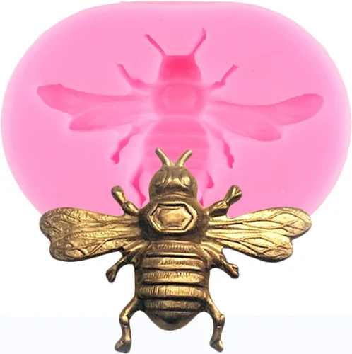 Miniatura 6 de Mujiang Bumble Bee - Moldes de silicona para fondant para cupcakes, decoración de pasteles, dulces, chocolate, juego de 4