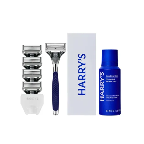 Miniatura 9 de Kit de Afeitado Original Harry's para Hombres - Mango de Navaja, 5 Repuestos de Hoja de Navaja, Gel de Afeitar Espumoso y Cubierta de Hoja