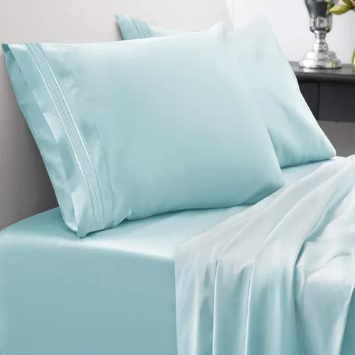 Miniatura 18 de Sweet Home Collection Juego de sábanas de 1800 hilos, sábanas de microfibra cepillada suave de calidad egipcia, juego de ropa de cama de lujo