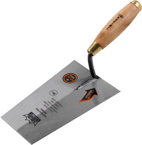 KSEIBI 281380 Paleta de ladrillo de cubo estrecho con mango de madera, punta cuadrada, paleta de albañilería (8 pulgadas-7.874 in)