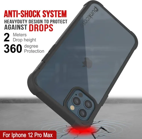 Miniatura 5 de PunkCase Funda [Serie Spartan] Funda transparente resistente con protector de pantalla integrado, protección de cuerpo completo ultra delgada 360