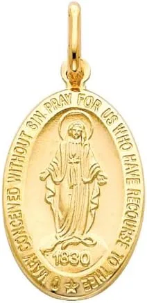 Miniatura 2 de The World Jewelry Center - Colgante de oro amarillo de 14 quilates con cadena de cable de 0.047in
