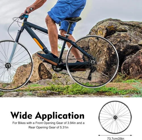Miniatura 7 de Fit7 Ruedas de bicicleta – Freno de disco de 27.5/29 pulgadas, ruedas delanteras y traseras de bicicleta de montaña de liberación rápida para Buje