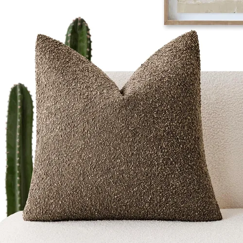 Miniatura 19 de Foindtower Fundas de almohada decorativas con textura de boucle, fundas de almohada sólidas, neutrales, suaves y acogedoras para silla, sofá