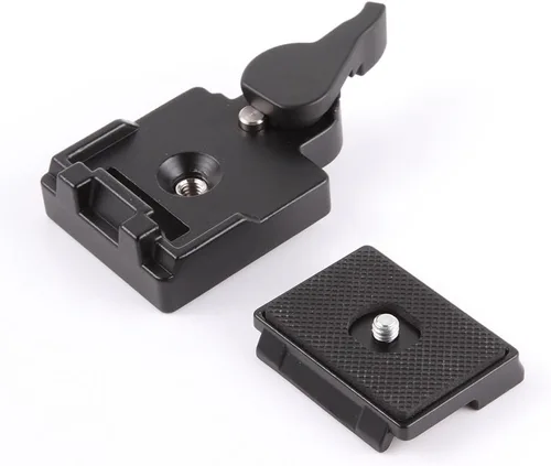 Miniatura 2 de FocusFoto Placa de liberación rápida con adaptador de abrazadera para Manfrotto 200PL-14 323 RC2 System Tripod Fit