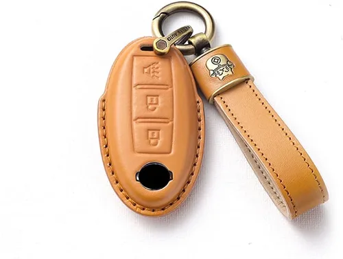 Miniatura 20 de SANRILY Funda para llavero de 3 botones para Nissan Armada Rogue Murano Cube 370Z Leaf Juke Quest Keyless Entry Remote Key Protector con llavero