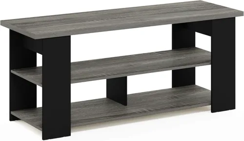 Miniatura 3 de Furinno JAYA - Soporte para TV, roble francés, gris/negro Roble Francés/Negro