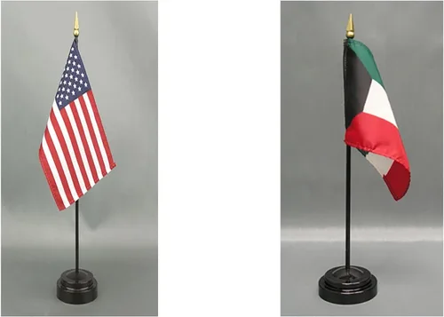 Miniatura 125 de Juego de banderas de escritorio de Afganistán, hecho en Estados Unidos, de rayón de 4 x 6 pulgadas, escritorio de oficina y pequeñas banderas