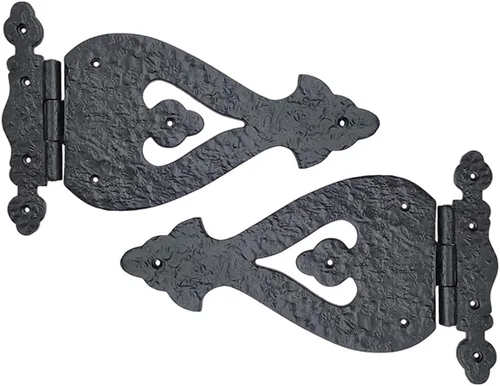 Miniatura 33 de Adonai Hardware Alleluia - Bisagras delanteras de hierro fundido antiguo (3.2 pulgadas x 10 unidades, negro mate) para puertas de granero, puertas