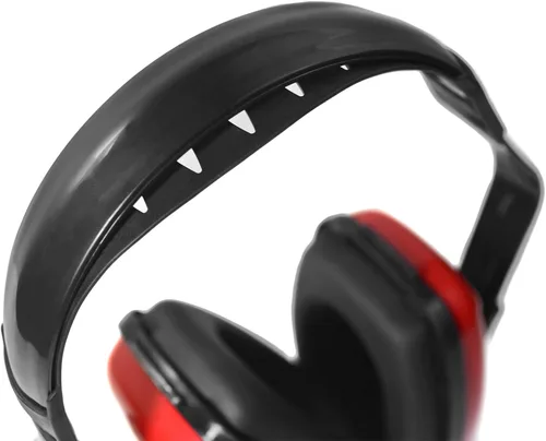 Miniatura 4 de JORESTECH Orejeras de seguridad para oído rojo y supresión de sonido de oído, diadema ajustable, protección ligera para construcción, dormir