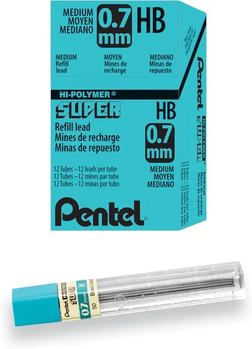 Miniatura 11 de Pentel Super Hi-Polymer repuesto de mina, 3/100 pulgadas, Gris