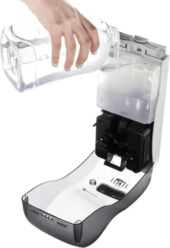 Miniatura 6 de San Jamar Clásico Perla Negra Set – Dispensador Híbrido de Jabón y Desinfectante (900 ml), Dispensador de Cubierta de Inodoro, y Dispensador