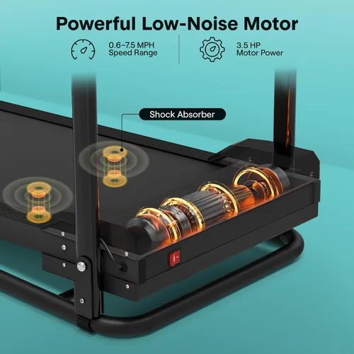 Miniatura 2 de SereneLife Máquina de ejercicios eléctrica plegable para caminadora – Entrenador de fitness digital compacto inteligente con sincronización